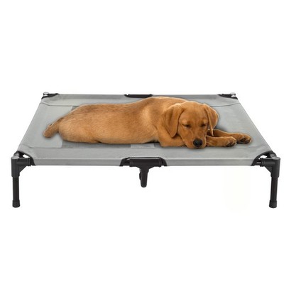 PETMAKER Elevated Dog Bed 36x29.75-Inch Gray up to 80lbs