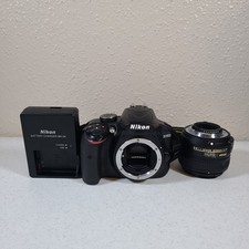 Nikon D3400 Camera W/ AF-S Nikkor 50mm Lens Battery Charger