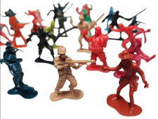 Misc. Cowboy, Indian and Soldier Plastic Mold Action Figure Toys Made in China