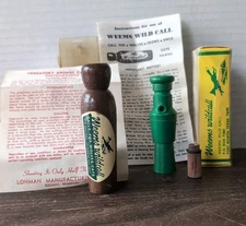 Vintage Weems Dual Tone Wild Call Fox Wolves Cats and Other Predators Lot Of Two