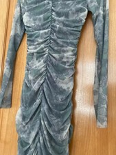 ZARA GREENS  PRINTED TULLE SHORT  DRESS  NEW SIZE  S