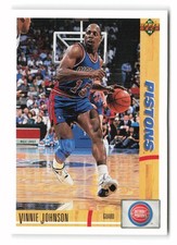 1991-92 Upper Deck Vinnie Johnson #132 Detroit Pistons