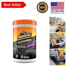 90 Unscented Car Cleaning Wipes - Ideal for Interior  Exterior Surfaces
