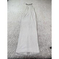 Mac Duggal Dress NWT Women's  2 Embellished Halter Gown Formal Evening White