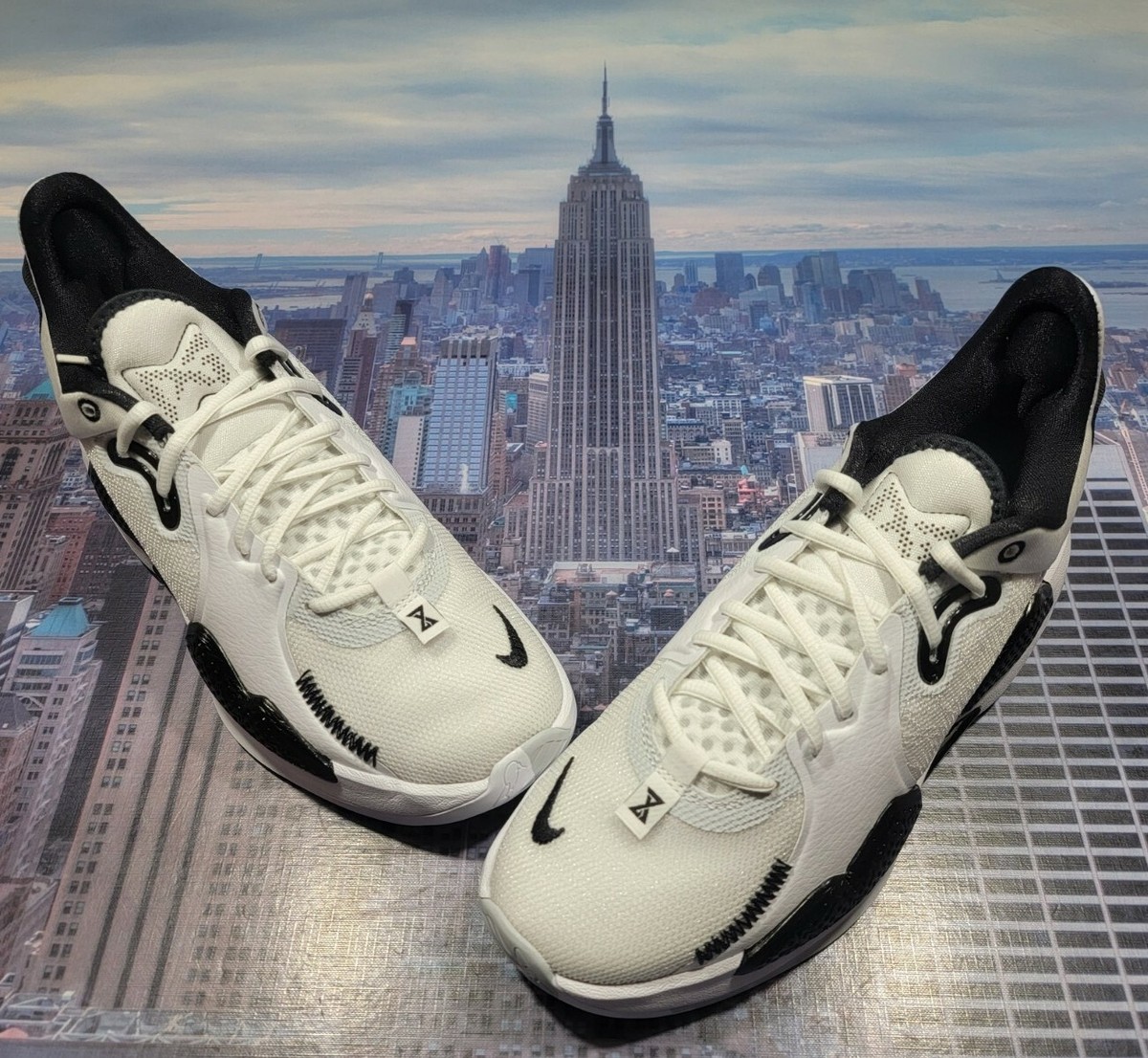 Size 8.5 - Nike PG 5 TB White Black for sale online | eBay