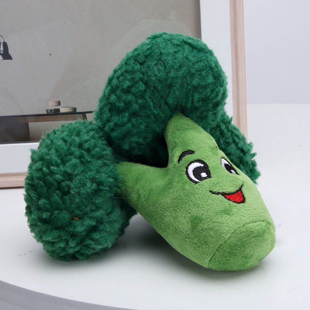 Durable Broccoli Dog Toy Plush Dog Toys Squeaky Crinkle Toys eBay