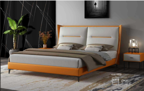 Modernes Design Bett 180x200 Leder Hotel Metall Betten Doppel Ehe Schlaf Zimmer - Bild 1 von 1