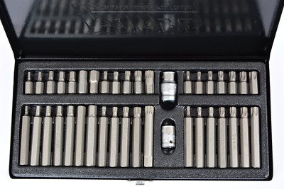 Schraubendreher Bitsset Bitsatz 40-tlg Innensechskant Vielzahn Torx HEX Spline
