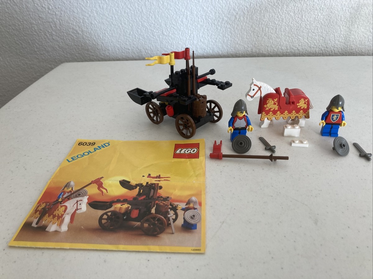 Lego Castle Lion Knights 6039: Twin Arm Launcher (1988) 100% Comp