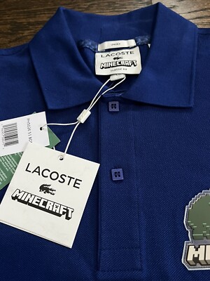 新品 LACOSTE x Minecraft 限定コラボ ポロシャツ M NWT Lacoste x Minecraft Classic Fit Organic Cotton Polo Blue Size