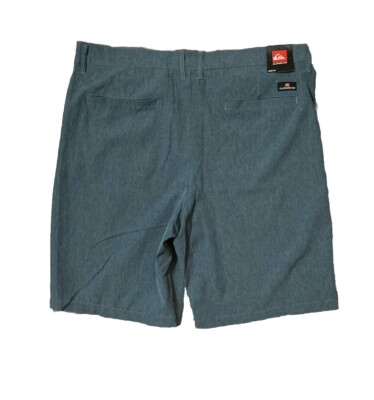 Quicksilver Men s Chino Shorts Size 34 Navy Heather Flat Front Pockets
