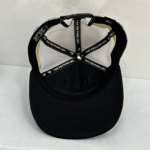 Fox Racing Hat Cap Mesh Snapback Black White Two Striped Adjustable Mens - Picture 8 of 8