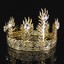 Men's Imperial Medieval Fleur De Lis Gold King Metal Crown 4