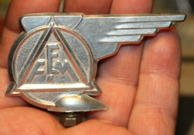 FEM-Tourist bicycle original front wing badge Germany 1958 Franz Epple Memmingen
