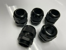 5 OVERSIZED AUDIO 4/0 Strain Relief Cord Grip Cable Gland with gasket +nut Black