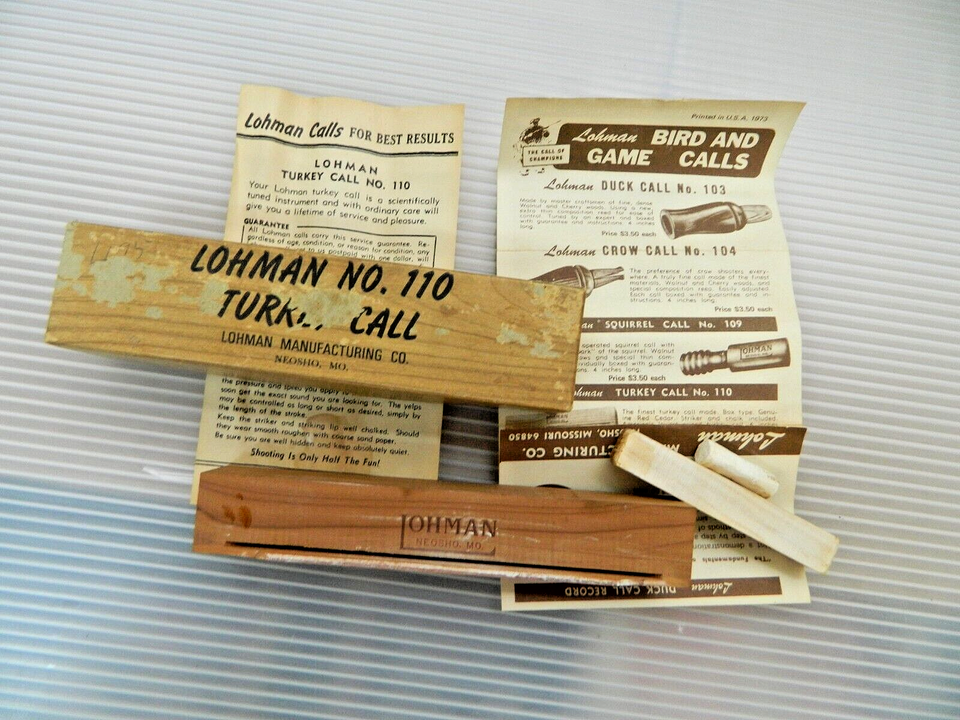 Vintage LOHMAN No. 110 Turkey Call In Box with Insert eBay