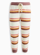 Torrid Super Soft Plush Crop Lounge Striped Jogger Multi 00 M L 10 #H11838
