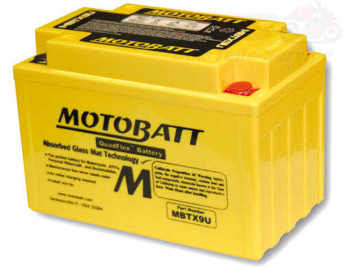 Batería MOTOBATT Batería MBTX9U 4 pines Batería 4 Puertos para: Aprilia BMW Yamaha Tr - Imagen 1 de 1