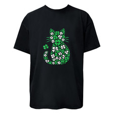 St Patrick's Day Lucky Four Leaf Clovers Cat T-Shirt / Hoodie / Sweatshirt