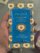 10 Wipe PACIFICA Coco Pure Makeup Removing Wipes I'll Send 5 Packs For 10 Bucks