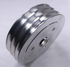 Aluminum Triple 3 Groove SBC Small Block Chevy 350 Crankshaft Crank Pulley SWP