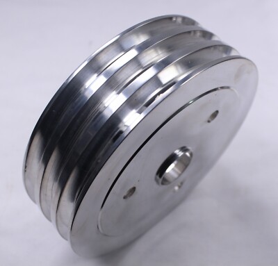 Aluminum Triple 3 Groove SBC Small Block Chevy 350 Crankshaft Crank Pulley SWP