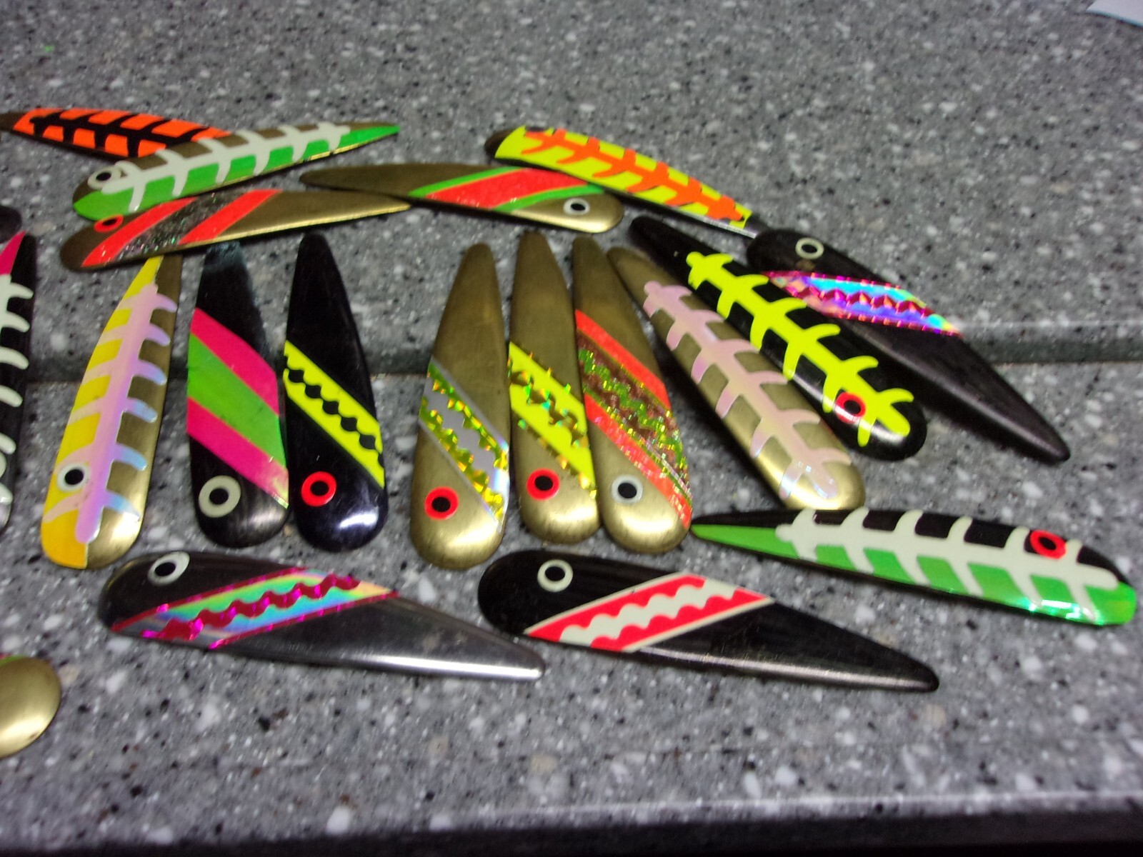 T1 trout trolling fishing lure lot unused spoons custom brass - Image 2