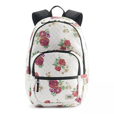 vans floral checkered backpack
