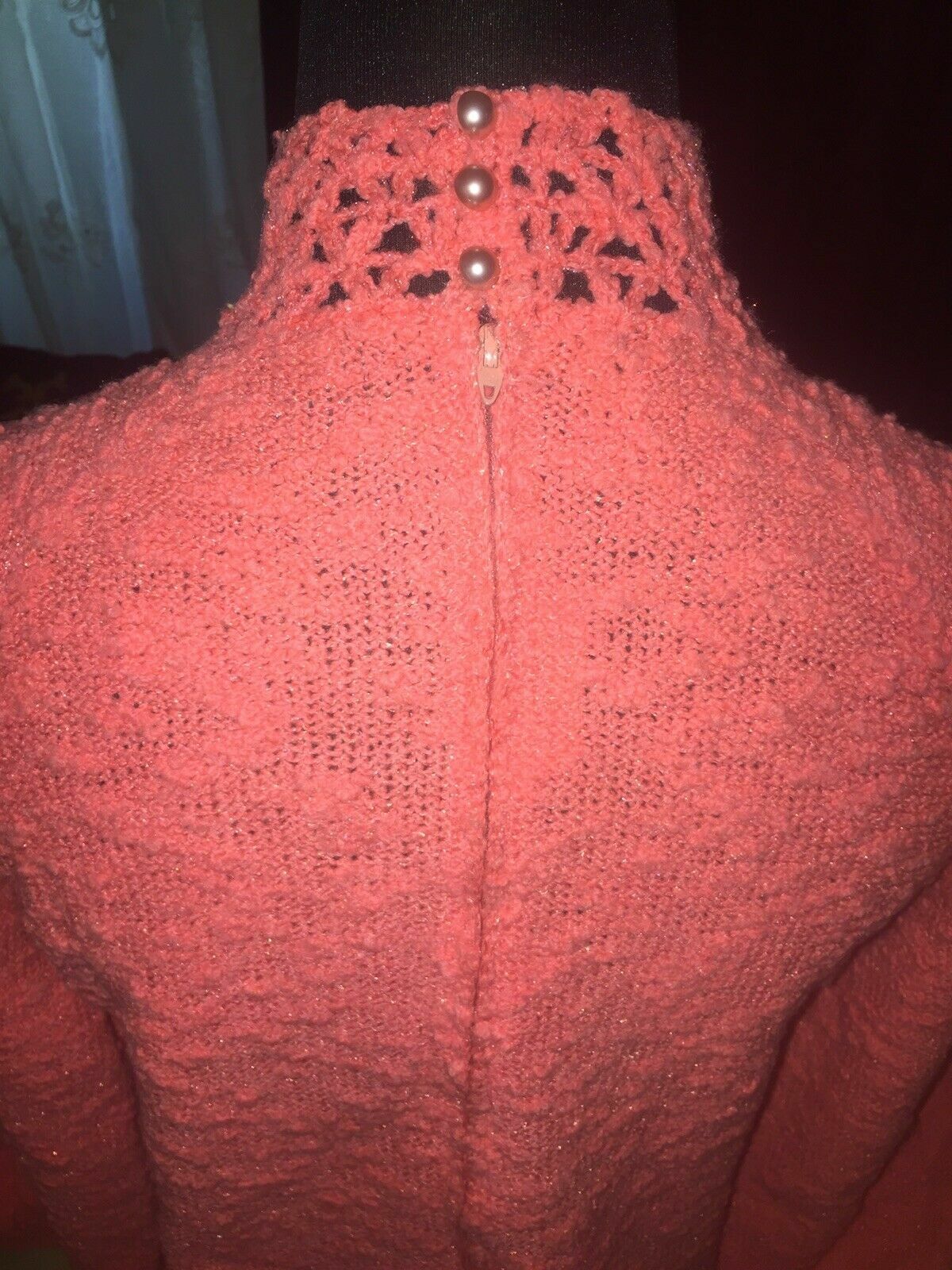 St John knit Vintage dress size S/M Coral Color F… - image 8