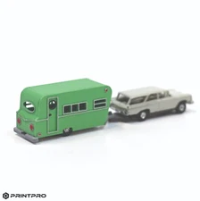 Printpro HO Scale Slot Car Grass Green Camper Trailer Kit Fits Aurora Thunderjet