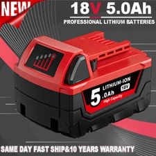 For Milwaukee 48-11-1850 (1)M18 lithium 5.0Ah High Capacity Battery Pack (1) eac