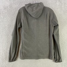 The North Face Hoodie Women's Large Gray Fleece Full Zip Logo Polartec Outdoor