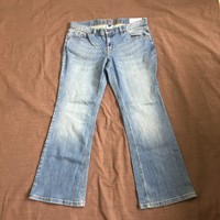 Lands End Women's Jeans 10p Light Vintage Wash 34 X 28 Wide Leg Bootcut Lands End Women's Jeans 10p Light Vintage Wash 34 X 28 Wide Leg Bootcut