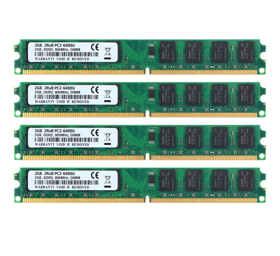 20GB Intel 10X 2GB 2RX8 PC2-6400 DDR2 800MHz Dekstop DIMM Memory Low Density RAM - Image 3 of 4