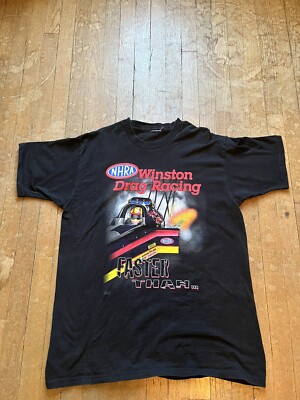 Vintage 90s NHRA Winston Drag Racing Shirt Mens XL Used Missing Tag