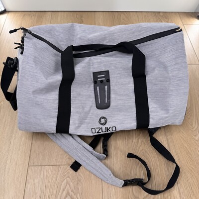 Ozuko Gray Multi Duffel Travel Bag Suit Carrier Layered Large