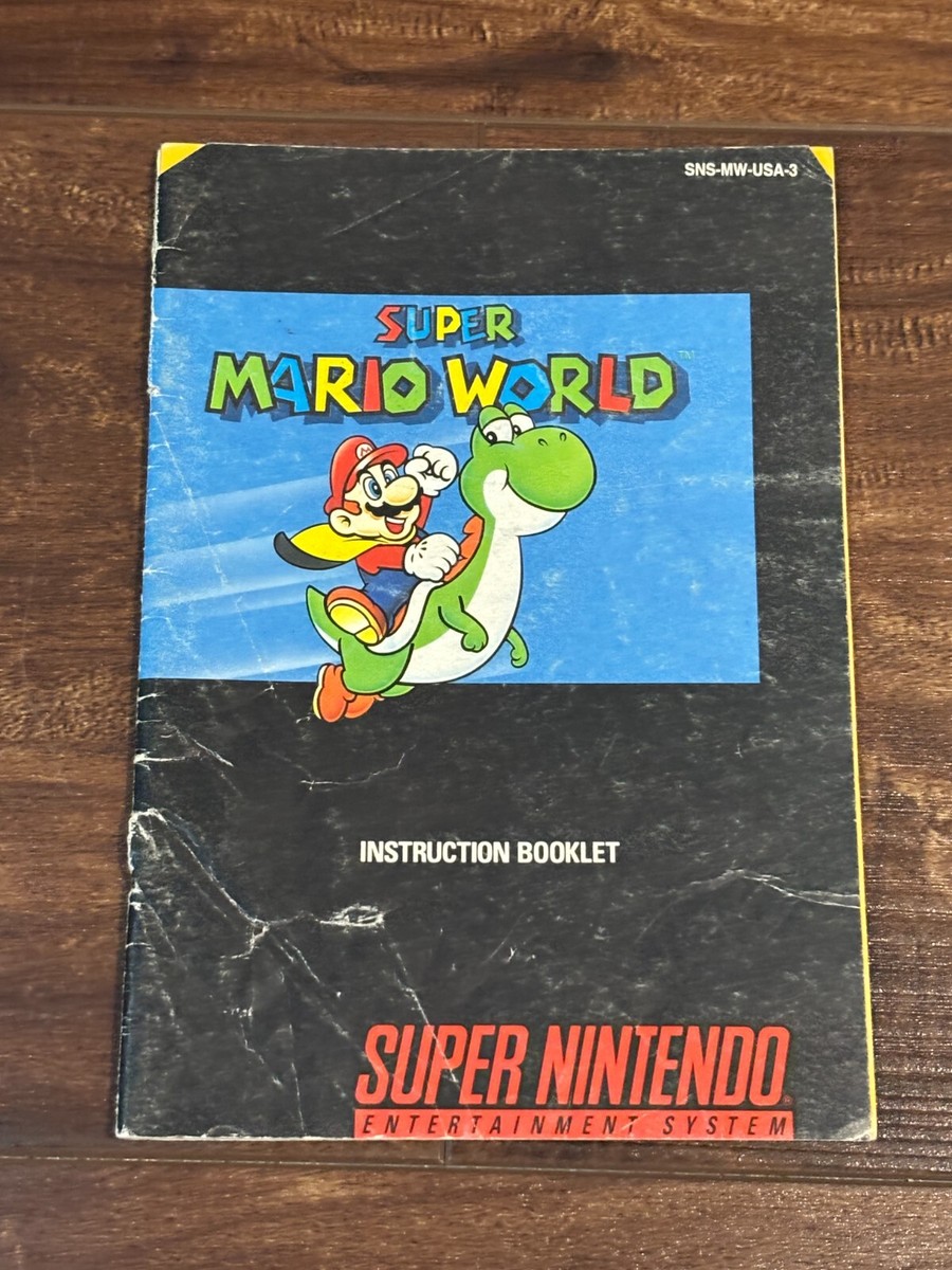 洋書 MiIIeMiglia1997 Super Mario World SNES Super Nintendo Instruction Manual Only | eBay