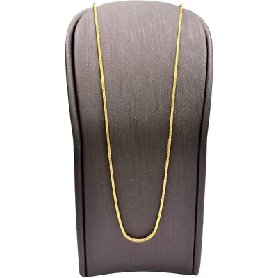 18ct 18K Yellow Gold Diamond Cut Snake Chain Necklace 7.34 Grams 46cm. Brand New