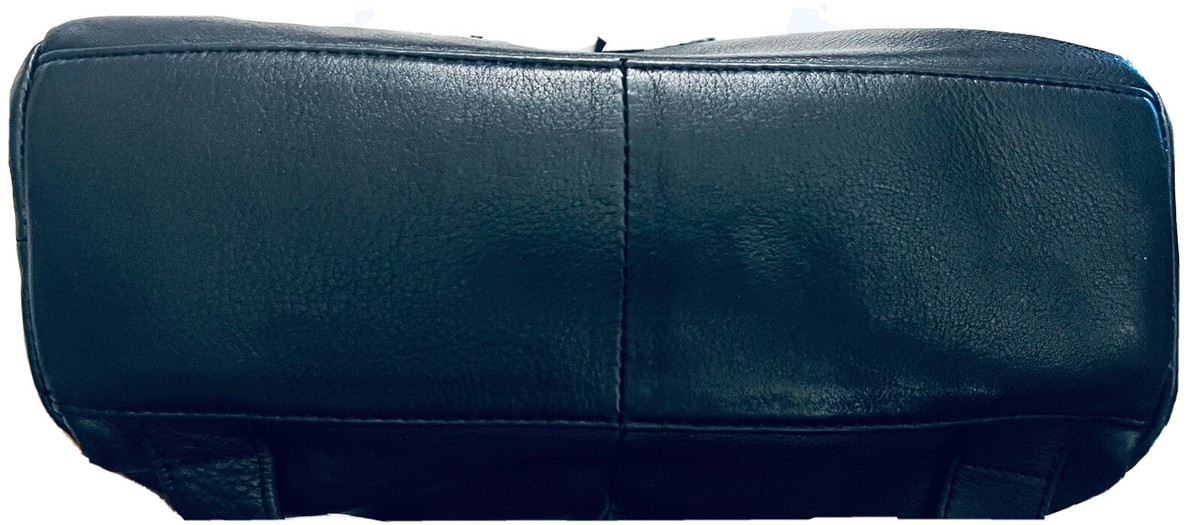 Wilson Leather Pelle Studio Black w/ Silver Hardware Pebbled Leather Backpack s-l1200.jpg main image 2