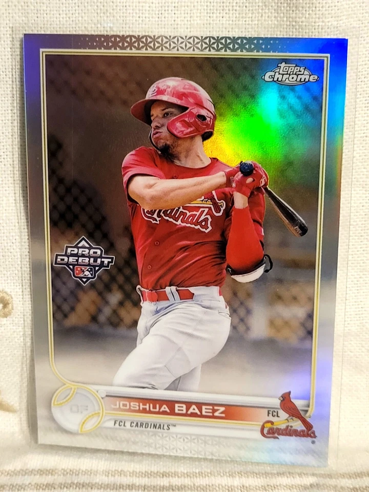 Joshua Baez, Cardinals, 2022 Topps Pro Debut Chrome Refractor #'d/99 PDC-40🇬 - Image 2 of 3