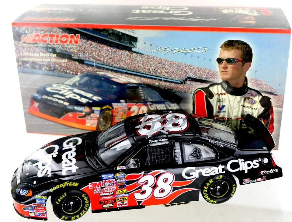 Kasey Kahne #38 Great Clips 2004 Intrepid Club Car 1-24th scale.  Autographed - Image 2 of 2