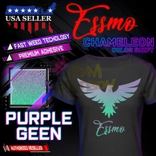 Purple Green Chameleon Heat Transfer Vinyl HTV TShirt 20" Iron Heat Press ADC06