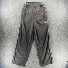 Nike Air Jordan Sweatpants Boys L Jumpman Athletic Black Drawstring Waist Logo