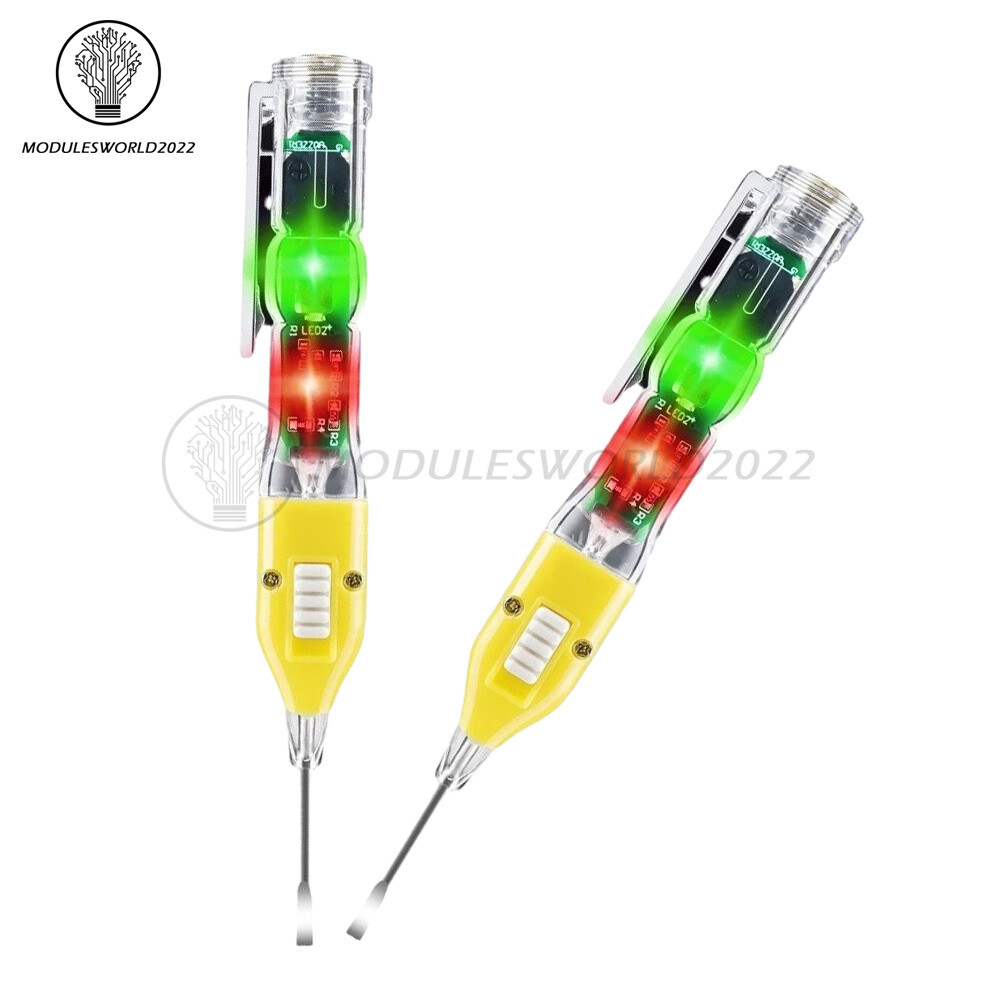 Electric Voltage Tester Screwdriver with Dual LED Lamps