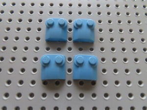 Lego 4 x Dachstein Schrägstein Motorhaube mit 2 Noppen 41855  2x2  medium blau