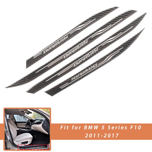 For BMW F10 1117 Carbon Fiber Door Sill Scuff Plate Guard Protector