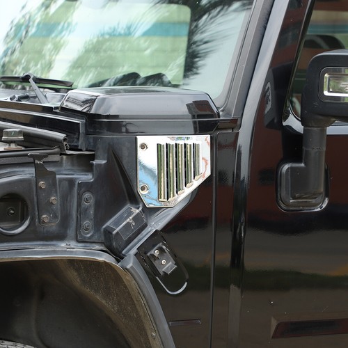 Fits For HUMMER H2 FRONT HOOD & SIDE AIR INTAKE VENT COVERS CHROME 2003-2009 US - Picture 11 of 24