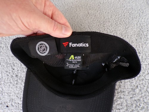 Chicago Blackhawks Hat Cap Mens Fitted Medium Large Black A Flex Fanatics NHL - Picture 10 of 12