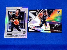 (2) Ja Morant, Grizz, 2021 Optic Silver Elite Dominators & Prizm Silv Prizmatic