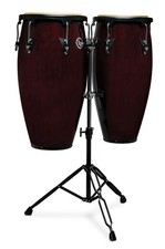 LP Aspire 11 12 Conga Set w/ Double Stand - Dark Wood - LPA647-DW